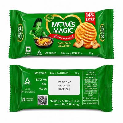SUNFEAST MOM MAGIC GHEE ROASTED CASHEW AND ALMOND BISCUITS - 32g